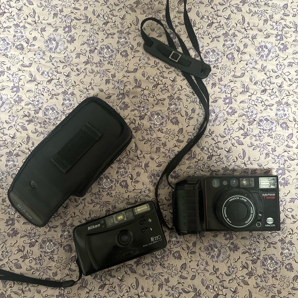 Minolta and Nikon film cameras